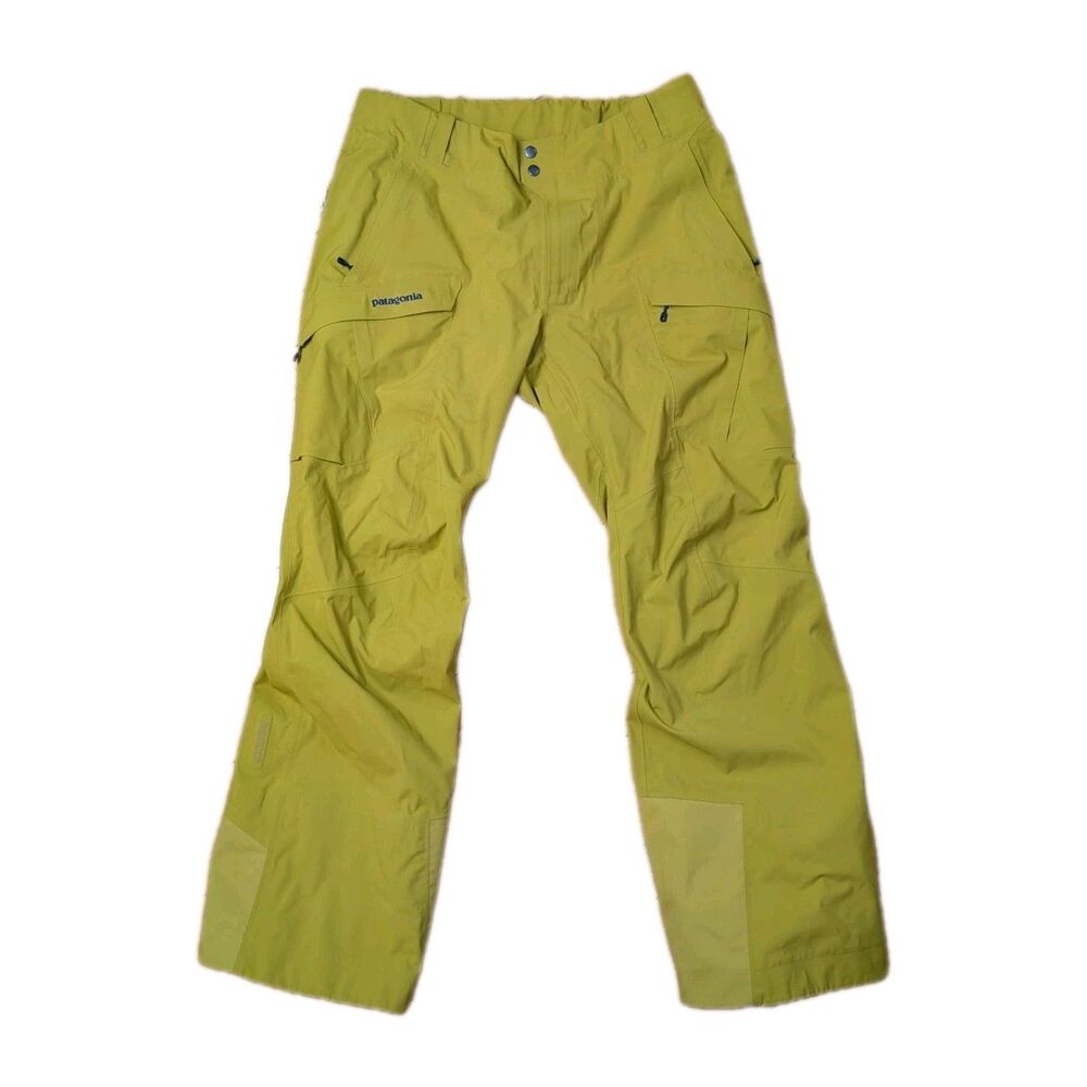 Patagonia Untracked GORE-TEX Ski Snow Pants Men L Waterproof Textile Green RECCO